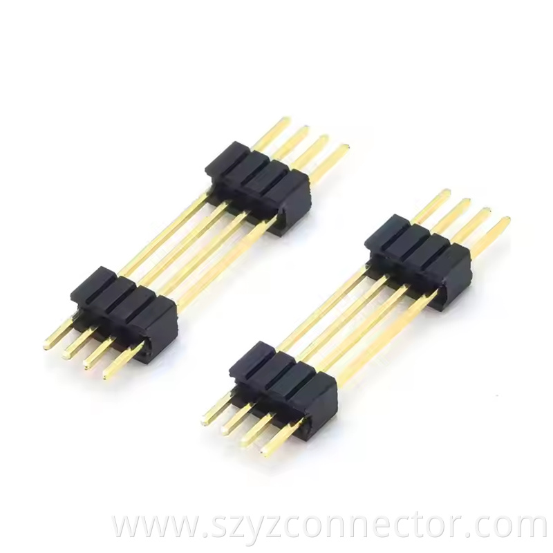 1.27mm Pitch Pin Header Connector Single Row Dual plastic Straight SQ0.4mm H2.5mm2 14P (1)
